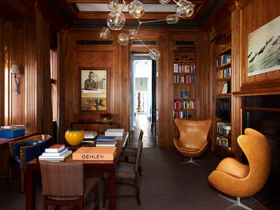  Contemporary Family Home Office and Study. Back Bay Townhouse by Heather Wells Inc.