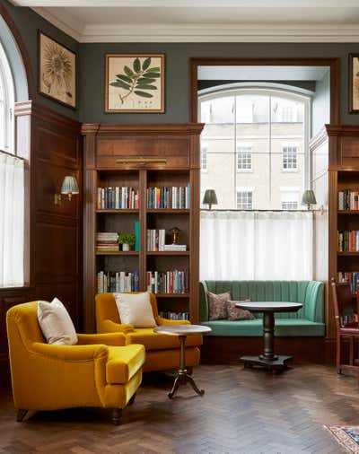  English Country Hotel Bar and Game Room. University Arms Cambridge by Martin Brudnizki Design Studio.