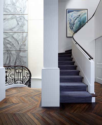  Contemporary Family Home Entry and Hall. Back Bay Townhouse by Heather Wells Inc.