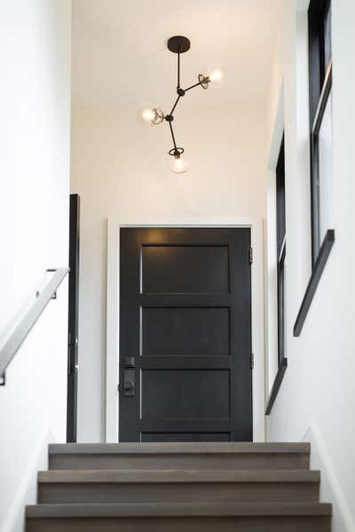  Modern Family Home Entry and Hall. Kenwood Carriage House by Martha Dayton Design.