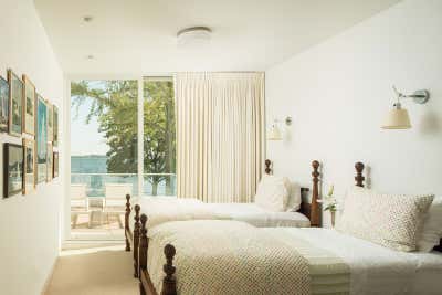  Coastal Family Home Bedroom. Lake Minnetonka Modern by Martha Dayton Design.