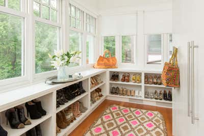 Eclectic Family Home Storage Room and Closet. Lake of the Isles Redux by Martha Dayton Design.