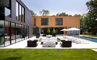 Modern Country House Exterior. Lake Minnetonka Retreat Home by Martha Dayton Design.