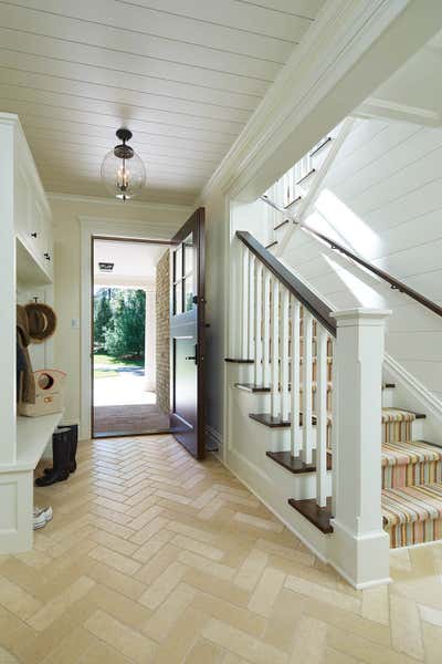  Country Family Home Entry and Hall. Woodland Cottage by Martha Dayton Design.