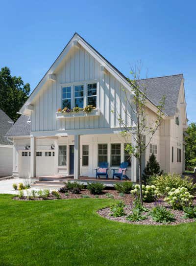  Country Family Home Exterior. Kenwood Cottage by Martha Dayton Design.