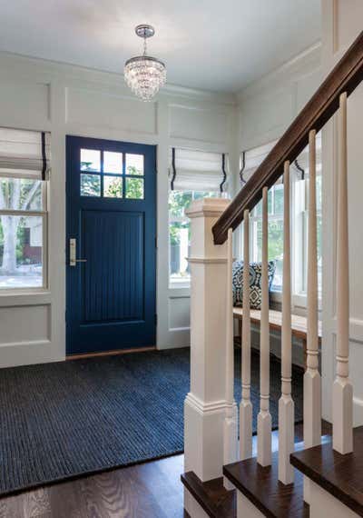  Farmhouse Family Home Entry and Hall. Kenwood Cottage by Martha Dayton Design.