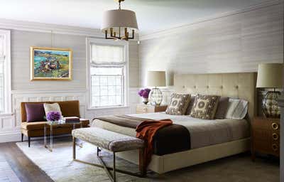  Transitional Family Home Bedroom. Historic Shingle Home in Wellesley Hills  by Nina Farmer Interiors.