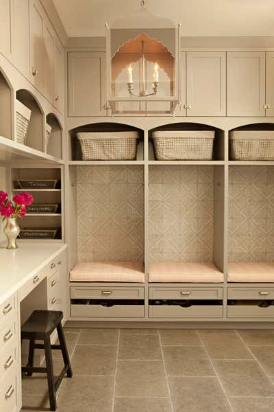 Transitional Family Home Storage Room and Closet. Trophy Hills by Taylor Borsari Inc..