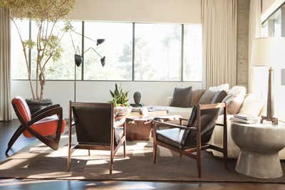 Mid-Century Modern Family Home Living Room. Richfield by Taylor Borsari Inc..