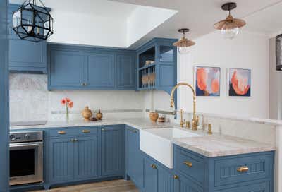  Traditional Farmhouse Vacation Home Kitchen. Marina by Stefani Stein.