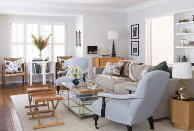 Coastal Preppy Family Home Living Room. Brentwood by Stefani Stein.