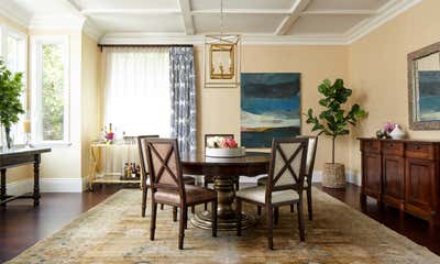  Transitional Family Home Dining Room. East Coast Meets West by Dehn Bloom Design.