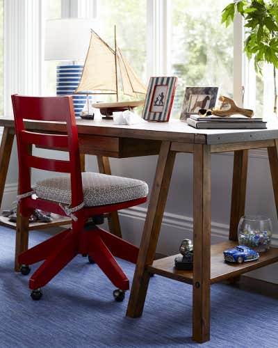 Beach Style Family Home Office and Study. East Coast Meets West by Dehn Bloom Design.