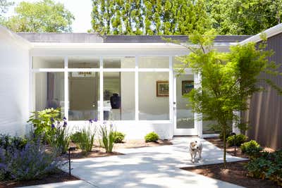  Mid-Century Modern Family Home Exterior. Mid-Century Remodel by Aida Interior Designs.
