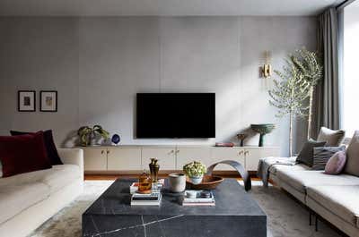  Mid-Century Modern Apartment Living Room. 20th Street by Tali Roth Designs.