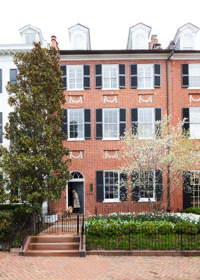  British Colonial Family Home Exterior. Georgetown Renovation by Leroy Street Studio.