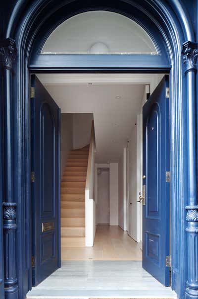  Traditional Modern Family Home Entry and Hall. Clinton Street Townhouse by Frederick Tang Architecture.