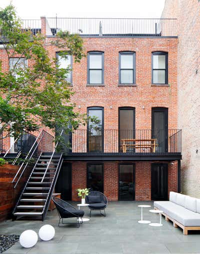  Modern Traditional Family Home Exterior. Clinton Street Townhouse by Frederick Tang Architecture.