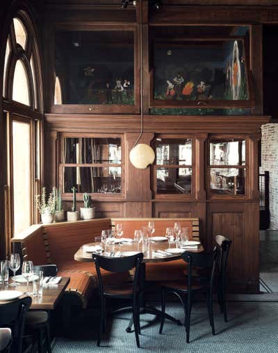  Transitional Restaurant Dining Room. Wm. Mulherin's by Stokes Architecture.