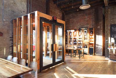  Industrial Entry and Hall. La Colombe: Fishtown by Stokes Architecture.