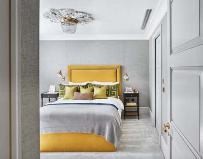  Maximalist Family Home Bedroom. Preppy Chic - London Town House by Studio L London.