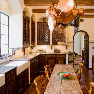  Mediterranean Vacation Home Kitchen. Spanish Colonial by Todd Yoggy Designs.