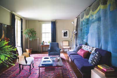 Traditional Bohemian Family Home Living Room. Vermont Home by Billy Cotton.