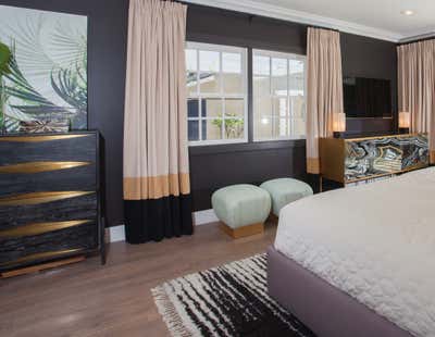  Mid-Century Modern Transitional Family Home Bedroom. Studio City Bungalow by Yvonne Randolph LLC.