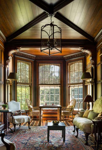  Country Country House Living Room. Vista Del Porto by Betsy Shiverick Interiors, Ltd..