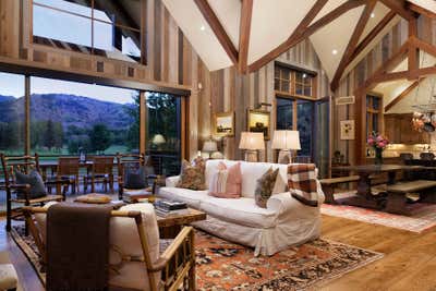  Country Vacation Home Living Room. Aspen by Betsy Shiverick Interiors, Ltd..