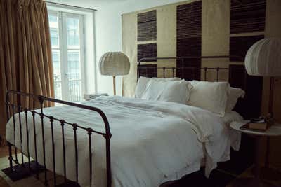  Bohemian Apartment Bedroom. LONDON LOFT by Joyce Sitterly Interior Design.