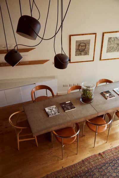  Mid-Century Modern Apartment Dining Room. LONDON LOFT by Joyce Sitterly Interior Design.