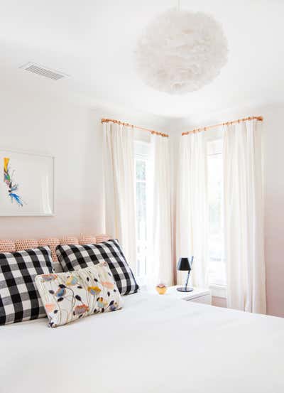  Scandinavian Eclectic Family Home Bedroom. Colorful California Bungalow by Stefani Stein.