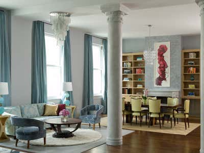  Transitional Apartment Living Room. East 20th, Gramercy by Fawn Galli Interiors.