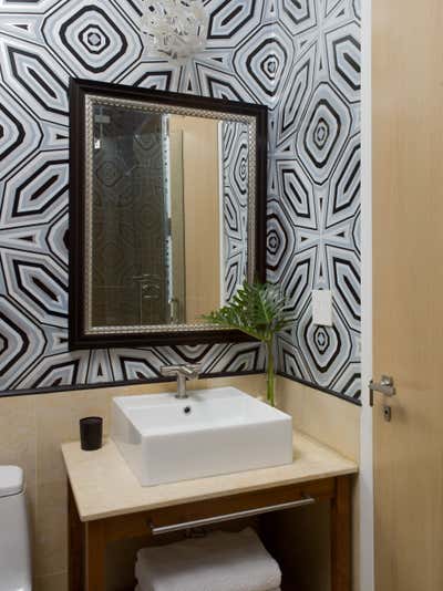  Eclectic Apartment Bathroom. East 20th, Gramercy by Fawn Galli Interiors.