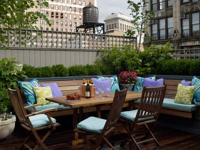 Eclectic Apartment Patio and Deck. East 20th, Gramercy by Fawn Galli Interiors.
