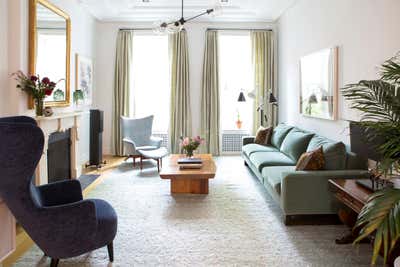  Mid-Century Modern Family Home Living Room. East 84th, Upper East Side by Fawn Galli Interiors.