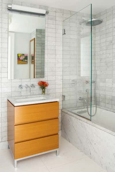  Mid-Century Modern Family Home Bathroom. East 84th, Upper East Side by Fawn Galli Interiors.