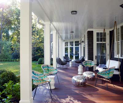  Contemporary Eclectic Family Home Patio and Deck. Short Hills, NJ by Fawn Galli Interiors.