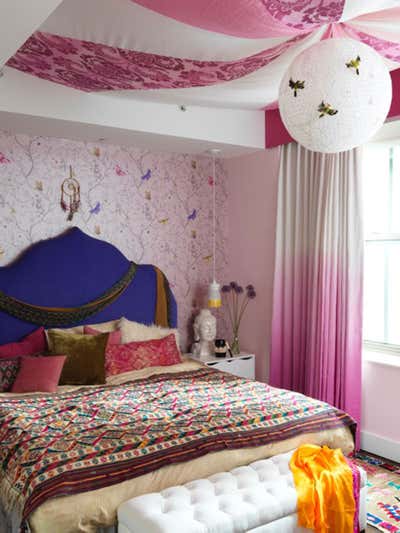  Eclectic Apartment Bedroom. West Village Apartment by Fawn Galli Interiors.