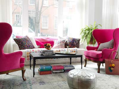  Eclectic Apartment Living Room. West Village Apartment by Fawn Galli Interiors.