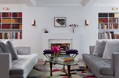  Mid-Century Modern Apartment Living Room. Upper East Side  by Fawn Galli Interiors.