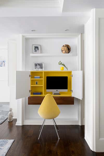 Mid-Century Modern Office and Study. Lenox Hill Apartment by Fawn Galli Interiors.