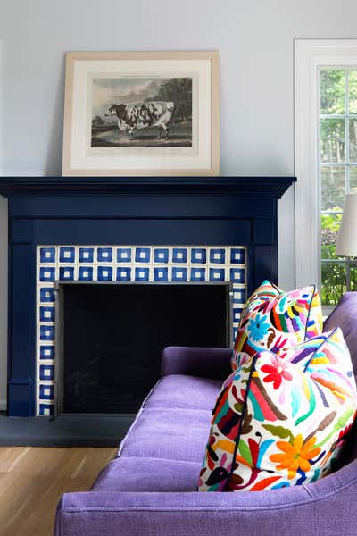  Eclectic Country House Living Room. Amagansett, NY by Fawn Galli Interiors.