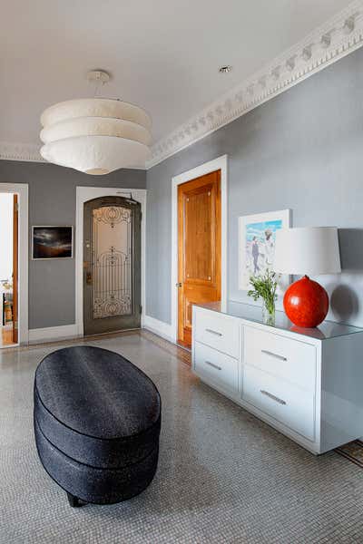  Mid-Century Modern Apartment Entry and Hall. Apartment at The Langham by Fawn Galli Interiors.