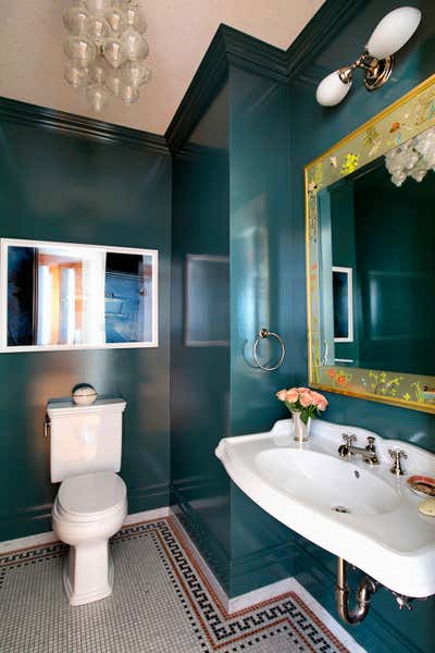 Eclectic Apartment Bathroom. Apartment at The Langham by Fawn Galli Interiors.