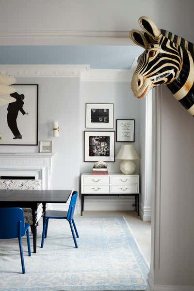  Eclectic Apartment Dining Room. London Apartment by Fawn Galli Interiors.