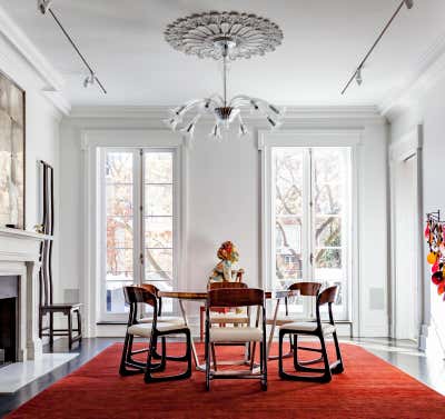  Contemporary Family Home Dining Room. Chelsea Townhouse by Brian Murphy Inc..
