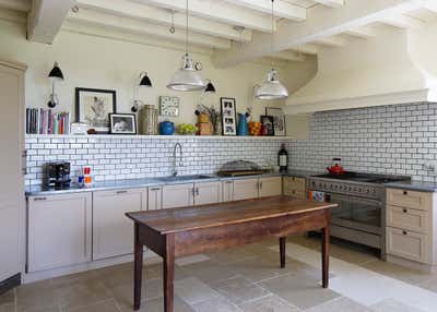  Eclectic Country House Kitchen. French country house by McQuin Partnership Interior Design.