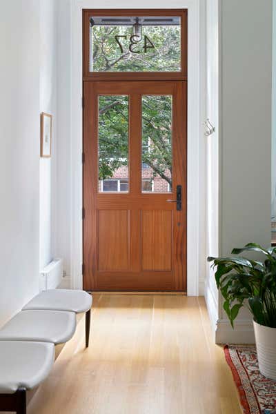  Mid-Century Modern Family Home Entry and Hall. East 84th, Upper East Side by Fawn Galli Interiors.